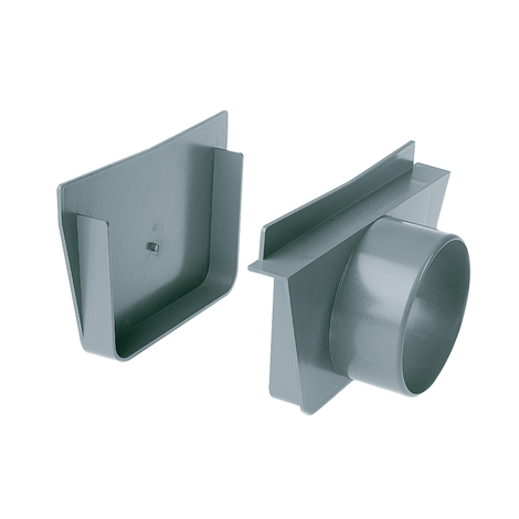 Conjunto tapón/salida Ø110 M, ancho 200 Conjunto tapón/salida Ø110 M, ancho 200