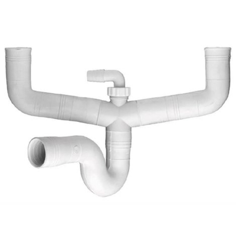 Sifón flexible doble cerrado vertical Sifón flexible doble cerrado vertical