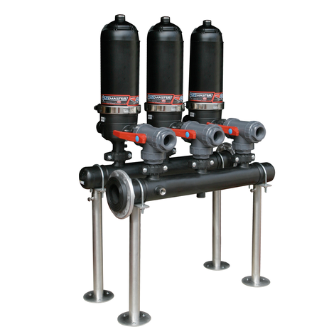 Batería de filtros retrolavado manual 3 x 2“ Batería de filtros retrolavado manual 3 x 2“