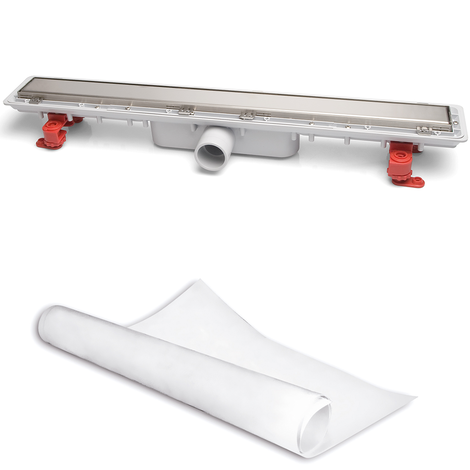 Canaleta Linnum con rejilla para plato de ducha de obra. Altura reducida. Sifón 30 mm. Ancho 50 mm. Salida encolar. Rejilla Soft. CERCO OCULTO y lámina impermeabilizante Canaleta Linnum con rejilla para plato de ducha de obra. Altura reducida. Sifón 30 mm. Ancho 50 mm. Salida encolar. Rejilla Soft. CERCO OCULTO y lámina impermeabilizante