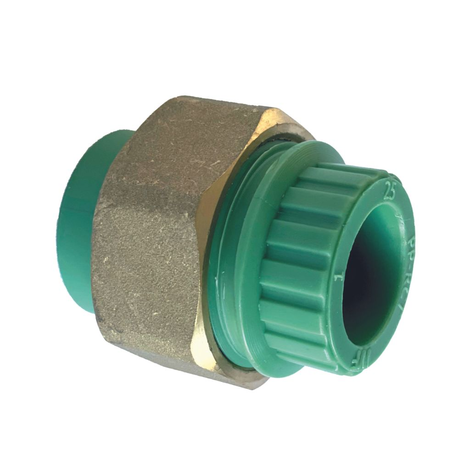 Enlace tres piezas PP-RCT. Enlace tres piezas PP-RCT.