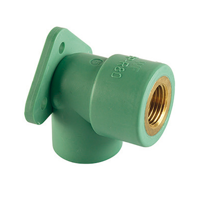 Codo placa 90° rosca hembra