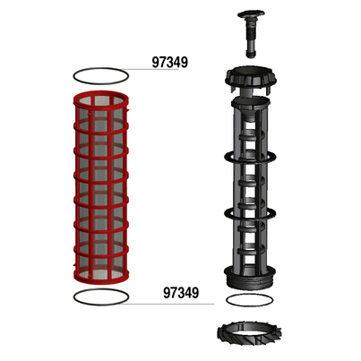 Cartridge discs/screen o'ring