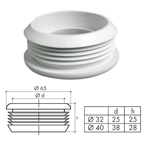 Junta de conexión del  tubo al WC Junta de conexión del  tubo al WC