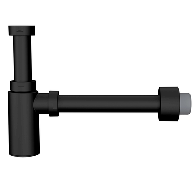 Sifón botella acabado negro mate. 