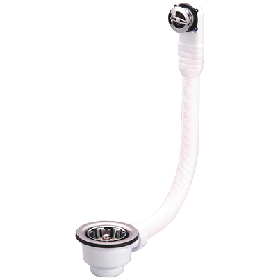 Válvula cesta fregadero con rebosadero redondo flexible