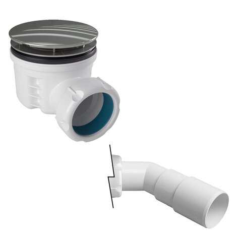 Válvula plato de ducha altura reducida Ø85. Tubos no encolables. Válvula plato de ducha altura reducida Ø85. Tubos no encolables.