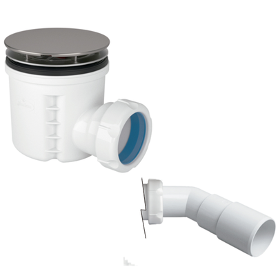 Siphon valve for reduced height shower tray Ø85. Siphon 50 mm