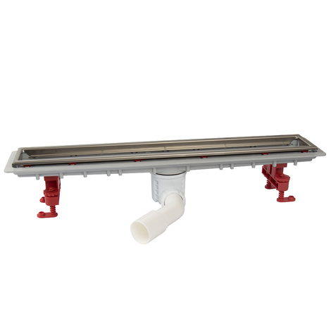 Canaleta Linnum para plato de ducha de obra. Salida orientable. Sifón 50 mm. Ancho 70. CERCO VISIBLE. SIN REJILLA Canaleta Linnum para plato de ducha de obra. Salida orientable. Sifón 50 mm. Ancho 70. CERCO VISIBLE. SIN REJILLA