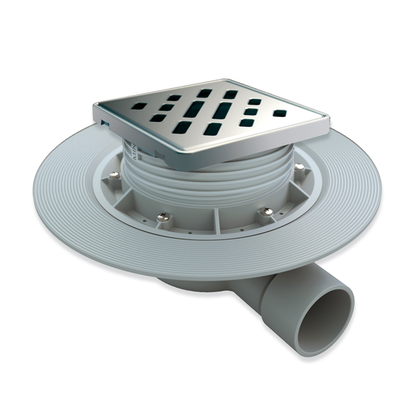 Floor gully for shower tray works - horizontal outlet