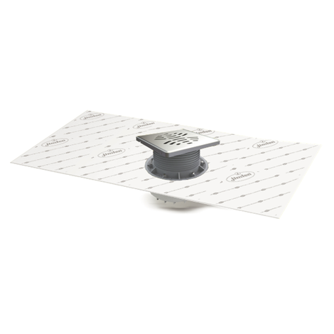 Floor gully for shower tray w/geotex.fabric