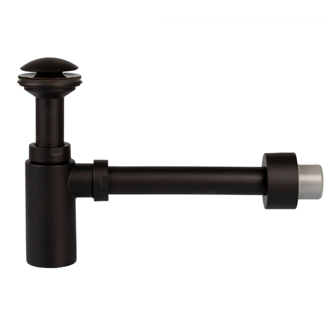 Sifón botella acabado negro mate. Sistema de apertura/cierre Click-Clack Sifón botella acabado negro mate. Sistema de apertura/cierre Click-Clack