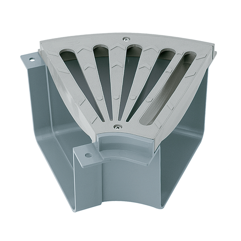 Angulo 45º  canaleta con rejilla transitable, ancho 200 Angulo 45º  canaleta con rejilla transitable, ancho 200