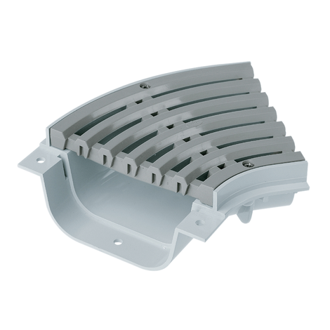 Angulo 45º para canaleta transitable altura reducida 64 mm, giro a derecha Angulo 45º para canaleta transitable altura reducida 64 mm, giro a derecha