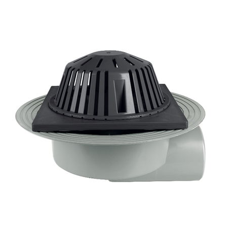 Caldereta sifónica extensible autolimpiante salida horizontal macho encolar. Rejilla alta en PP