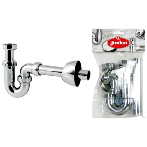 Adjustable S trap, horizontal outlet, threaded, extendible with bulk head fitting