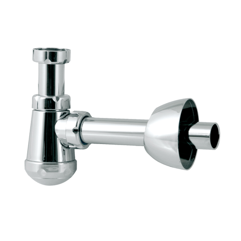 Chromed washbasin trap