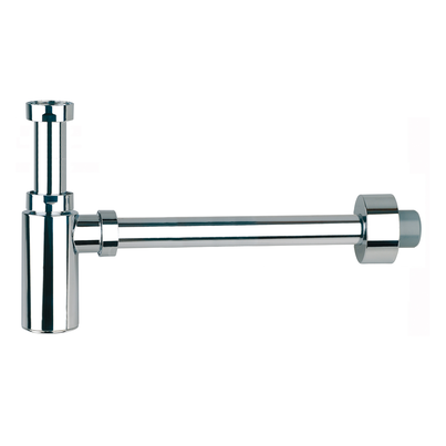 Sifón botella cromado con alargadera