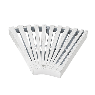 Rejilla curva para canaleta peatonal, ancho 200