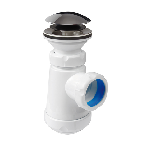 Sifón botella fregadero con válvula click-clack