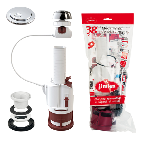 Mecanismo descarga de cisternas doble volumen. Incluye base roscada Mecanismo descarga de cisternas doble volumen. Incluye base roscada