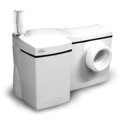 <b>CICLON L</b> Triturador sanitario con 1 toma WC y 2 tomas laterales (Ø40 mm)
