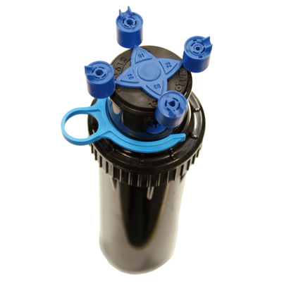 Sprinkler with protruding turbine