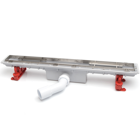 Canaleta Linnum para plato de ducha de obra. SIN REJILLA. Salida orientable. Sifón 50 mm. Ancho 50 mm. CERCO OCULTO Canaleta Linnum para plato de ducha de obra. SIN REJILLA. Salida orientable. Sifón 50 mm. Ancho 50 mm. CERCO OCULTO