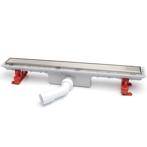 Canaleta Linnum para plato de ducha de obra. Sifón 50 mm. Salida orientable. Ancho 50 mm. Rejilla SOFT. CERCO OCULTO Canaleta Linnum para plato de ducha de obra. Sifón 50 mm. Salida orientable. Ancho 50 mm. Rejilla SOFT. CERCO OCULTO