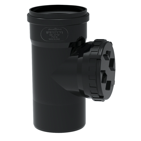 Male-female tee with register mouth