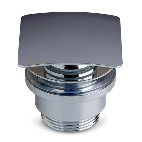 Válvula para lavabo/bidé en latón cromado con sistema de apertura/cierre click clack.