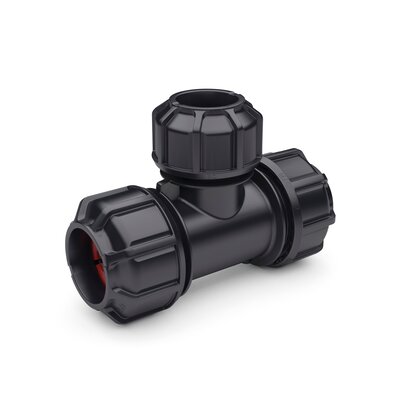 Te 90° reducida al centro