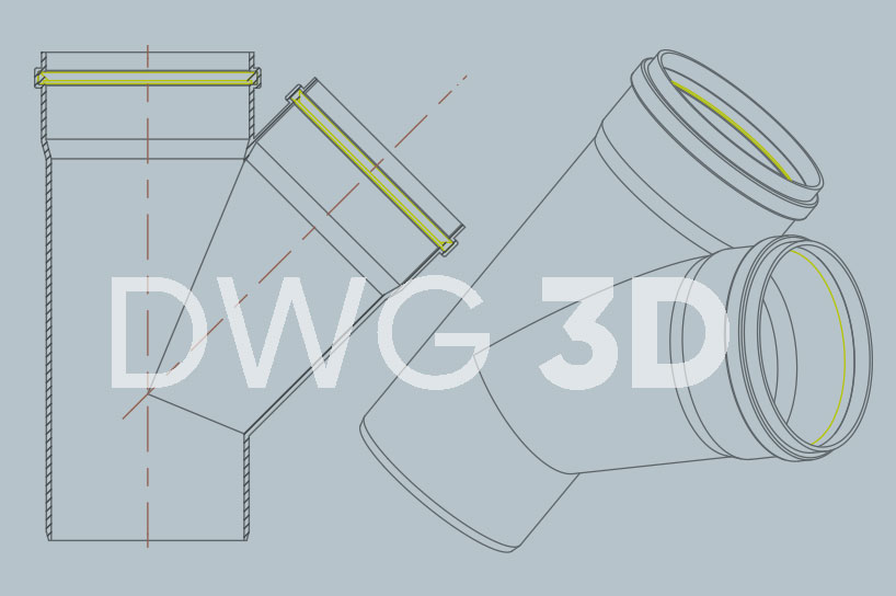 UDG Sewage Fittings DWG 3D