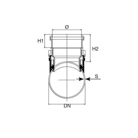 Easy Clip City OD Ø200 (para tubos de plástico de pared compacta de PVC/PP/PE)