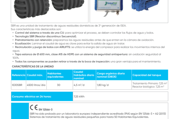 Ficha Técnica - Sistema SBR con ecualización ISEA 30 HE