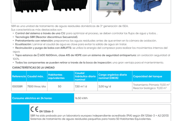 Ficha Técnica - Sistema SBR con ecualización ISEA 50 HE