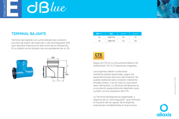 Ficha Técnica dBlue - Terminal Bajante