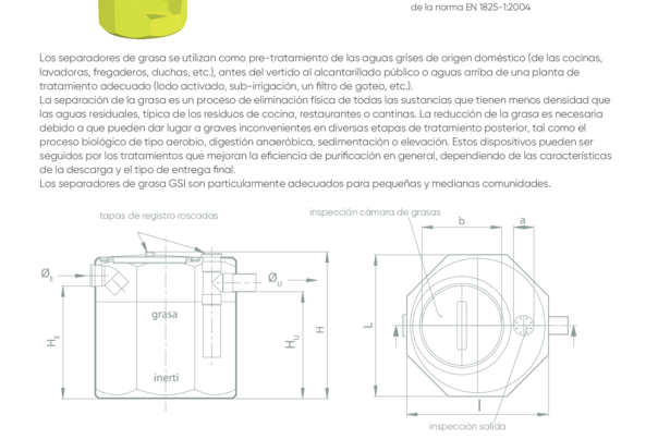 Ficha Técnica Separador de Grasas - GSI