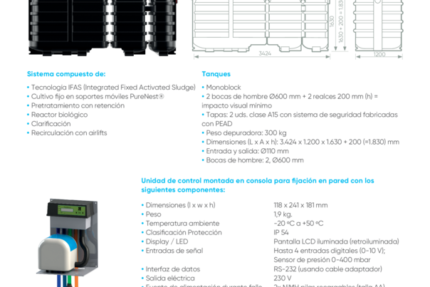 Ficha Técnica Depuradora de oxidación total PuresStation PS6